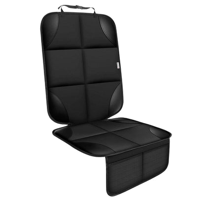 Meolsaek Car Seat Protector for Child Car Seat, Durable 600D Fabric Waterproof Car Seat Cover with Thick Pad Non-Slip Backing，No Imprints (Black 2pcs)