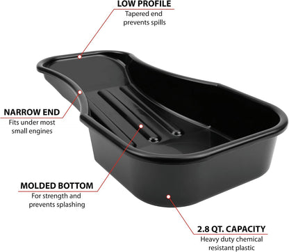 Performance Tool W4071 Black Oil Drain Pan (4.5 gallon)