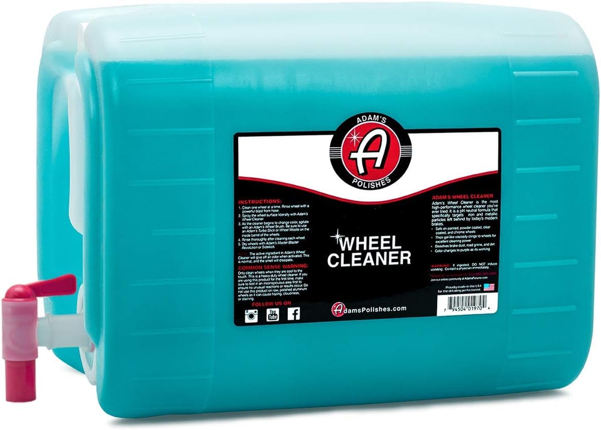 Adam's Polishes Wheel Cleaner 16oz - Tough Wheel Cleaning Spray for Car Wash Detailing | Rim Cleaner & Brake Dust Remover | Safe On Chrome Clear Coated & Plasti Dipped Wheels | Use w/Wheel Brush