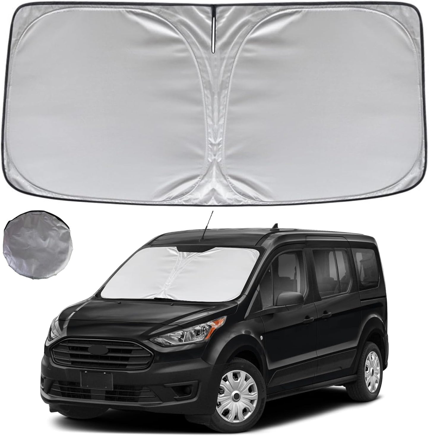 KAYZT Windshield Sun Shade for 2019-2025 2026 Chevy Silverado 1500 /GMC Sierra 1500 2500HD 3500HD Foldable Sunshade Front Window Custom Fit Car Accessories - Colors B