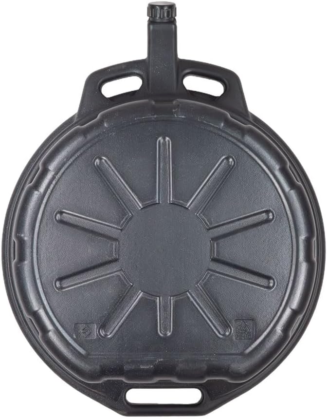 Mytee Products Automotive Oil Drain Pan - Black Plastic Anti Splash, Motor Large Oil Drip Catcher Pan for Changing Oil, Spill-Proof Design - 4.25-Gallon
