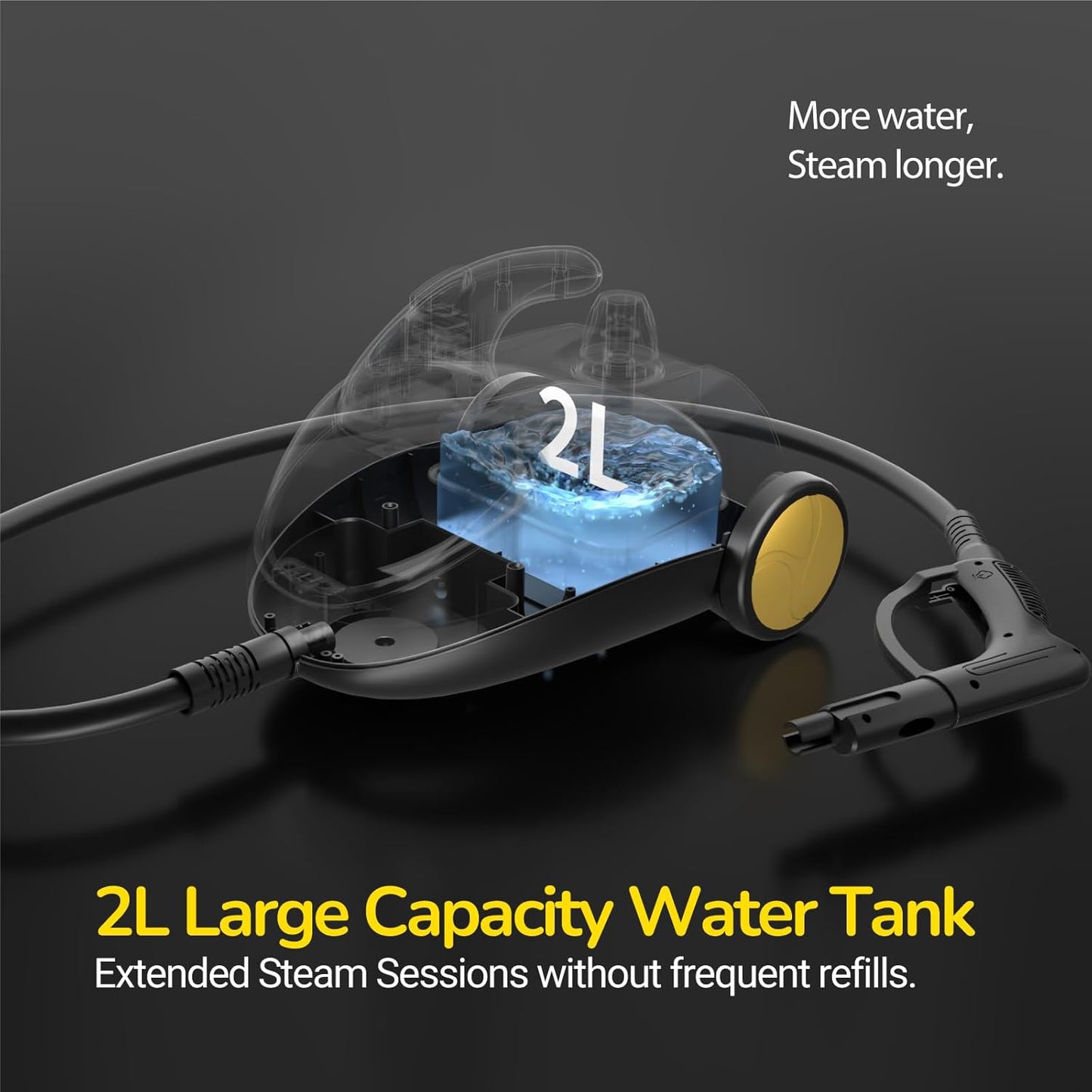STEAMBOT® Heavy Duty Steam Cleaner with 2L Large Water Tank, 28-in-1 Multipurpose steam cleaner for home, High Temperature Deep Cleaning for Grout, Floor, Tile, Oven, Car, Window&Kitchen，no chemical