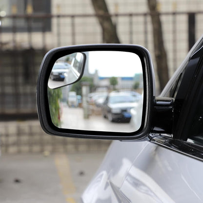 2 pcs Blind Spot Mirrors, 2" Round HD Glass Convex 360° Wide Angle Side Rear View Mirror with ABS Housing for Cars SUV and Trucks, Black, Pack of 2
