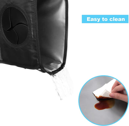 Femuar Leak Proof Car Trash Can with Lid - Waterproof Automotive Garbage Bin for SUVs, Collapsible and Portable Car Trash Bag, Black