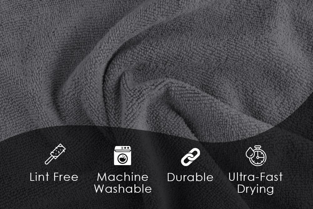 Avalon Towels Microfiber Cleaning Cloths (Value Pack of 36) - Size 16 x 16 Inches, Highly Absorbent Cleaning Rags, Lint Free, Reusable and Washable, Microfiber Towels for Cars