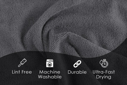 Avalon Towels Microfiber Cleaning Cloths (Value Pack of 36) - Size 16 x 16 Inches, Highly Absorbent Cleaning Rags, Lint Free, Reusable and Washable, Microfiber Towels for Cars