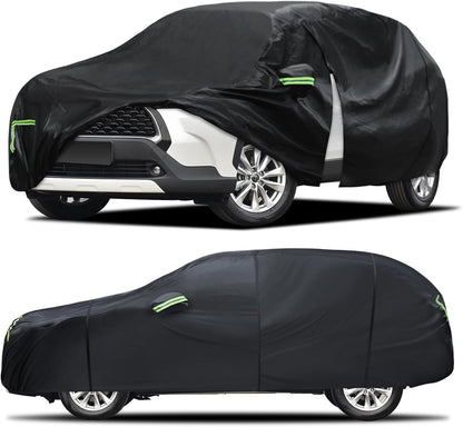 Car Cover Custom Fit for Honda CRV 1997-2025,Toyota RAV4 1996-2025, 6 Layers Truck Cover Waterproof All Weather for Automobiles,Outdoor Full Exterior Cover,Rain, Sun, Wind Protection,Black