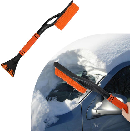 Dickno 24 Inch Car Snow Scraper and Brush, Detachable Scratch Free Ice Scraper with Ergonomic Foam Grip, Universal Winter Snow Removal Tool for Car Windshield Window (Black)