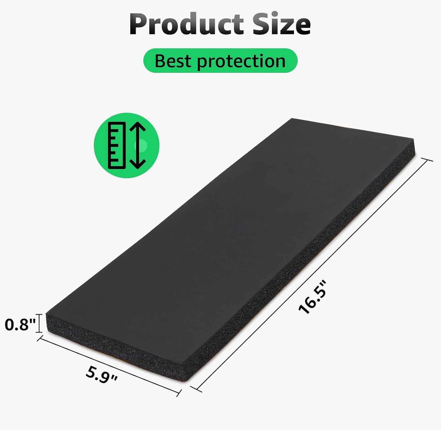 Garage Wall Protector, 2 Roll Garage Car Door Protector Bumper Guard for Car Doors Anti-Collision Waterproof Inflaming Ultra Self Adhesive EVA Foam for Warehouse (2 ROLL: 79" x 8" x 1/4")