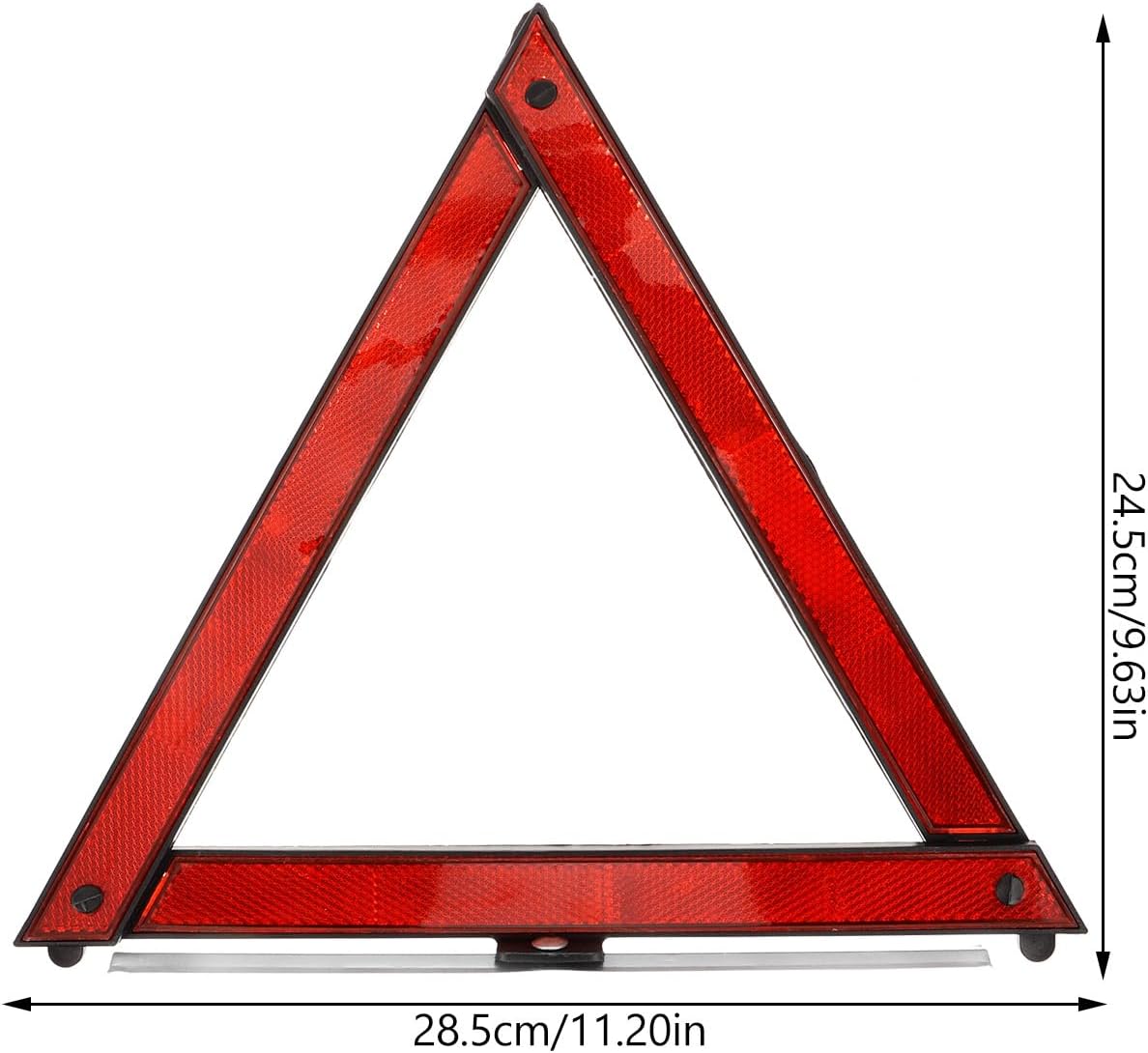 Safety Triangles 3-Pack Portable Reflective Roadside Warning Signs 11.22X9.64X9.05In Emergency Car Hazard Markers for Nighttime and Adverse Weather
