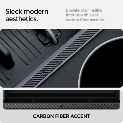 Spigen Center Console Organizer for Tesla Model Y Juniper (Only Premium & Performance 2026) and Model 3 Highland (Standard, Premium & Performance 2024/25/26) with Smooth Slide Technology - [Sliding]