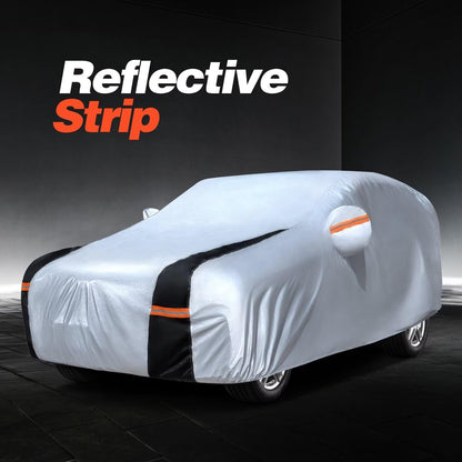 Large SUV Car Cover for Chevy Suburban 100% Waterproof All Weather, Heavy Duty Outdoor Full Exterior Covers Rain Sun Wind UV Protection. - Colors B