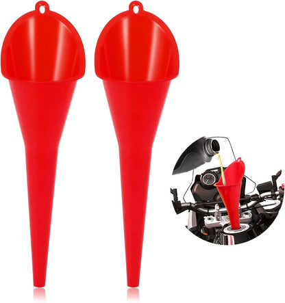 Oil Funnel, Multi-Purpose Plastic Long Neck Oil Funnel, Automotive Use Funnels for Filling Oils Lubricants Water Diesel, Kitchen Funnels for Filling Bottles Jars (Black)