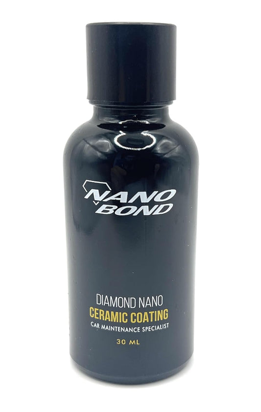 Nano Bond Ceramic Coating for Cars - 80% SiO2 Formula, Hydrophobic Paint Protection, UV & Corrosion Resistant for Glass, Wheels & Plastic, Easy Application, Car Detailing Kit, 30ml