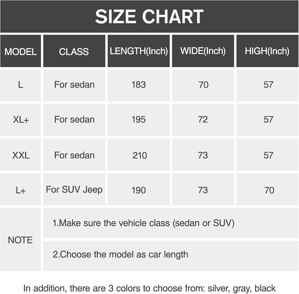 6 Layers Car Cover Waterproof All Weather Car Cover Waterproof All Weather, Outdoor Full Exterior Cover Rain Sun UV Snowproof Protection with Zipper Cotton for SUV (185-190inch)