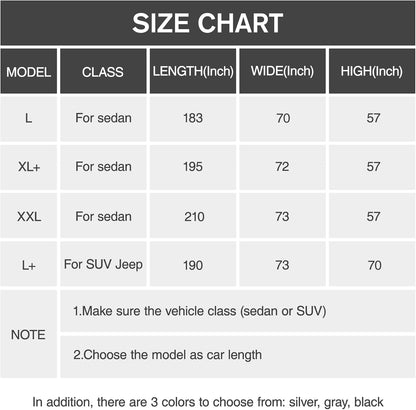 6 Layers Car Cover Waterproof All Weather Car Cover Waterproof All Weather, Outdoor Full Exterior Cover Rain Sun UV Snowproof Protection with Zipper Cotton for SUV (185-190inch)