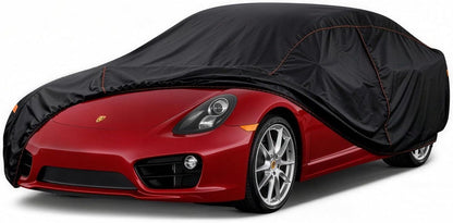 6 Layer Heavy Duty Car Cover Waterproof All Weather Protection with Cotton Liner, Full Exterior Outdoor Cover for Sun Rain Snow UV Protection, Fits Sedan 186-193 inchs