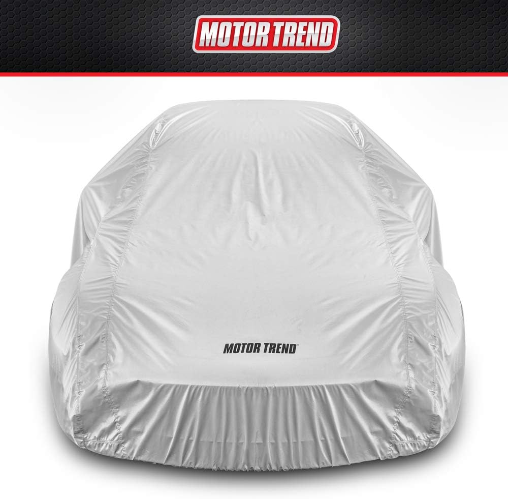 Motor Trend FlexCover Waterproof Car Cover for Rain Wind All Weather L Fits up to 190 x 70 x 50 inches