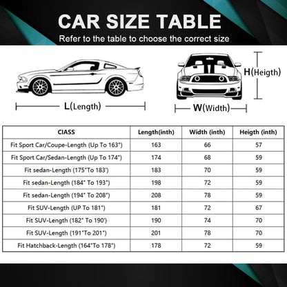 GUNHYI Car Cover for Automobiles All Weather Waterproof, Universal Fit Sedan Chevrolet Corvette, Ford Fusion, Kia Stinger, Nissan Maxima, Buick Regal, Subaru Legacy, Honda Accord etc.