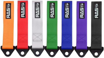 RASTP High Strength Racing Tow Strap, Tow Hook Fit for Front or Rear Front Bumper Decorative Trailer Belt (Black)