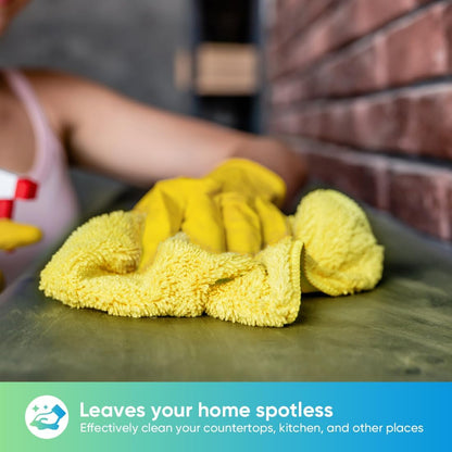 HOMEXCEL Microfiber Cleaning Cloth 210GSM, Pack of 12, Size:11.5" x 11.5", Ultra-Soft, High-Density Non-Abrasive Cleaning Towels for Cars, Glass, Kitchen, Reusable Rags, Blue/Green/Yellow/Pink
