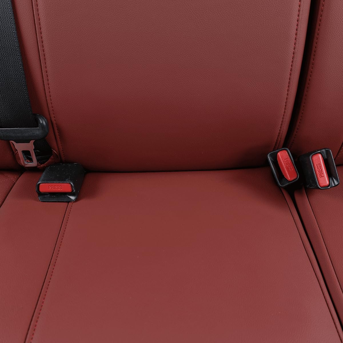 EKR Tacoma Car Seat Covers Custom Fit for Toyota Tacoma (Petrol) 2024 2025 2026 DoubleCab/CrewCab SR/SR5/TRD Sport/TRD Off-Road/Limited -Truck Seat Covers Full Set,Faux Leather(Black)