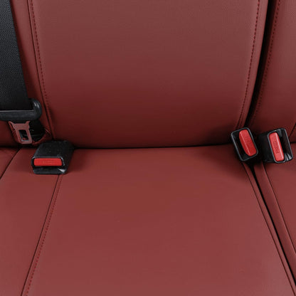 EKR Tacoma Car Seat Covers Custom Fit for Toyota Tacoma (Petrol) 2024 2025 2026 DoubleCab/CrewCab SR/SR5/TRD Sport/TRD Off-Road/Limited -Truck Seat Covers Full Set,Faux Leather(Black)