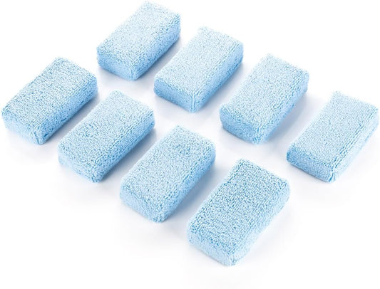 The Rag Company - Premium Grade Terry Microfiber Detailing Applicator Sponges - Versatile Detailing Tool, Extra Absorbent, Able to Withstand Numerous Uses, 3in x 5in, Black (6-Pack)