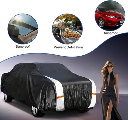 Large SUV Car Cover for Chevy Suburban 100% Waterproof All Weather, Heavy Duty Outdoor Full Exterior Covers Rain Sun Wind UV Protection. - Colors D