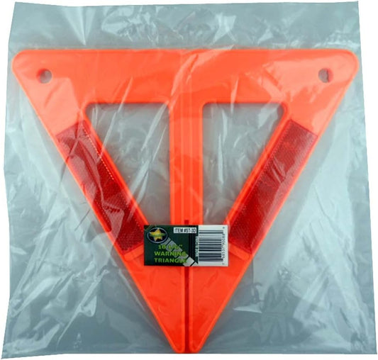 3 Piece 3D Plastic Warning Triangle for Road Safety and Emergency || High Visibility and Economical || Great for Laymen Use