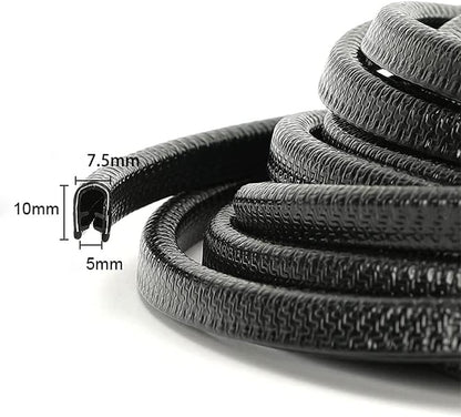 Winunite 32.8ft (10m) Car Door Edge Guards Black – Rubber, No Glue, U-Shaped, Built-in Metal Clips, Fits Most Vehicles, Fade-Resistant, Scratch- and Chip-Resistant – Reduces Dings in Parking Lots