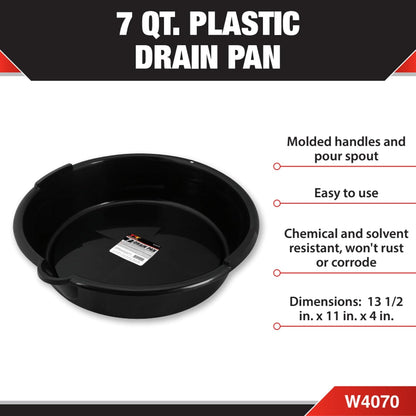 Performance Tool W4071 Black Oil Drain Pan (4.5 gallon)