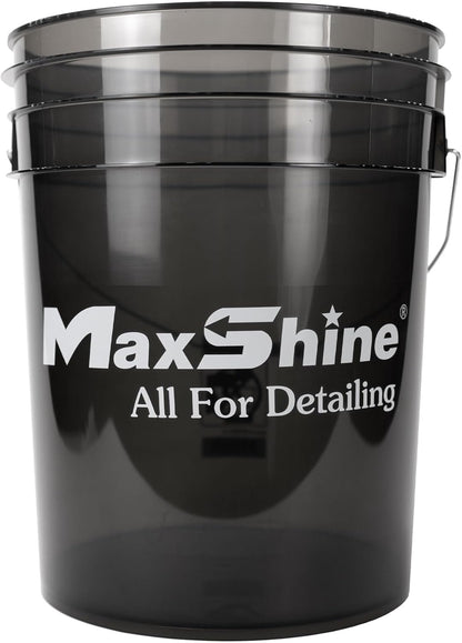 Maxshine 3.5 Gallon Universal Detailing Bucket (Red) – Car Wash Bucket for Scratch-Free Washing – Garage Storage & Auto Detailing Tool Holder – Holds Soap, Foam Cannon, Brushes, Microfiber Towels