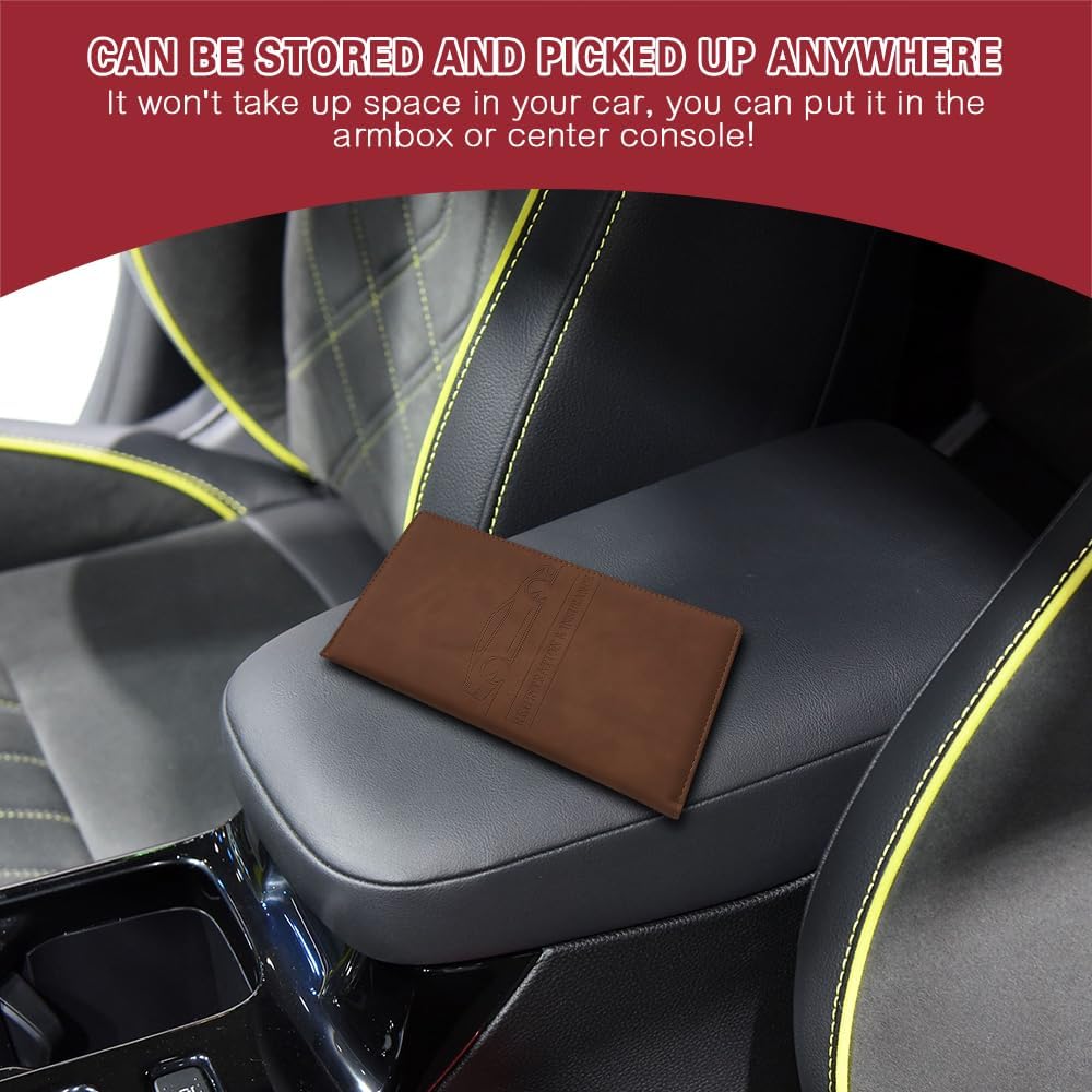 Car Registration and Insurance Holder, Registration and Insurance Card Holder, Auto Glove Box Organizer with Magnetic Shut, PU Leather Automobile Documents Wallet for Cards (Dark Green)