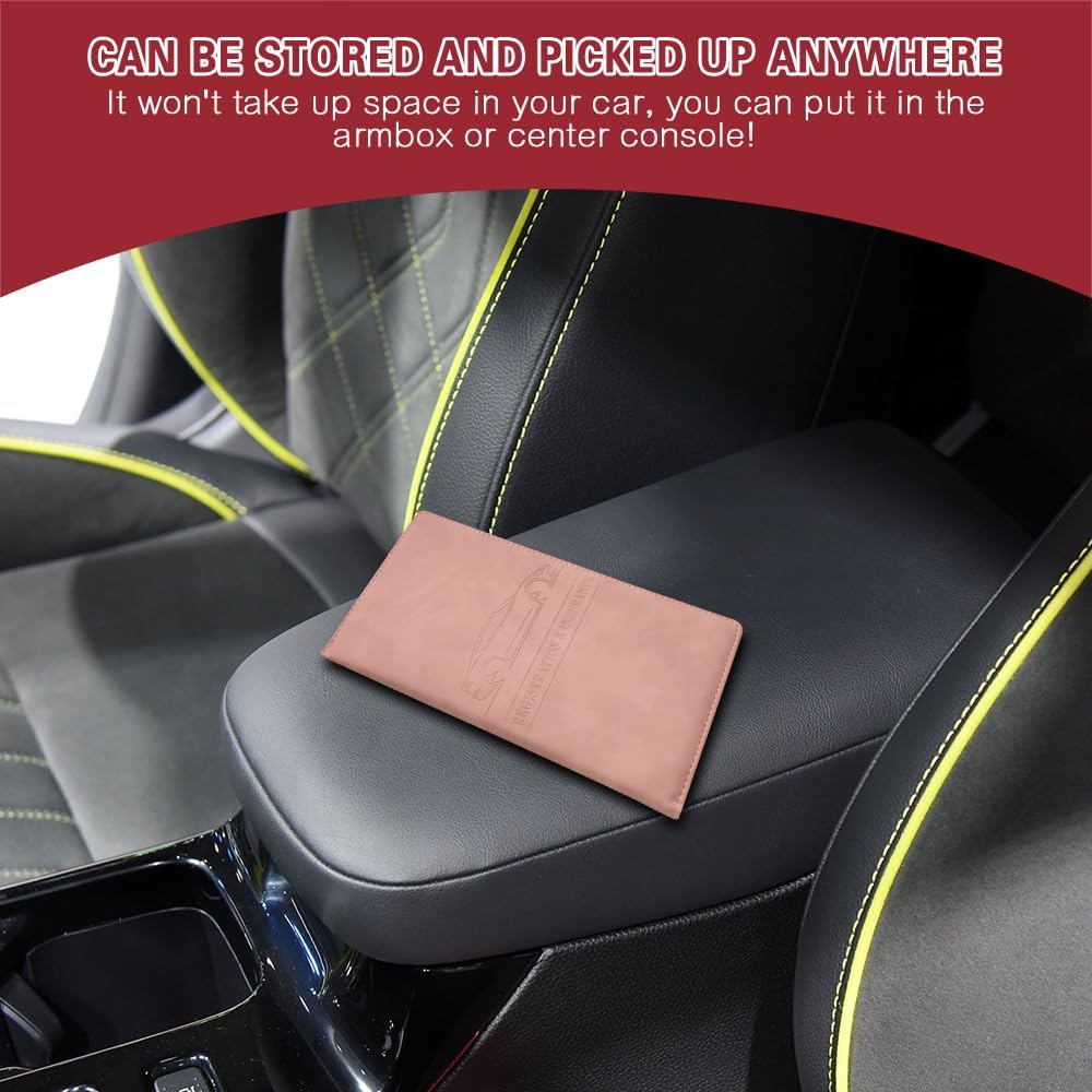 Car Registration and Insurance Holder, Registration and Insurance Card Holder, Auto Glove Box Organizer with Magnetic Shut, PU Leather Automobile Documents Wallet for Cards (Dark Green)