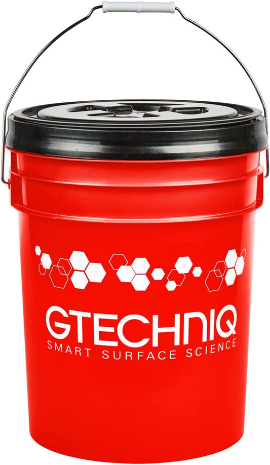 Gtechniq Bucket with Lid 20L | Includes Dirt Trap and Gamma Seal Lid, for Cleaning Car
