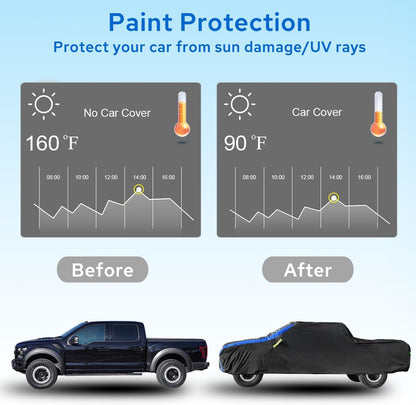 Avecrew Car Cover Waterproof All Weather for Automobiles, Outdoor Heavy Duty Full Exterior Covers for Sedan(194"-208")