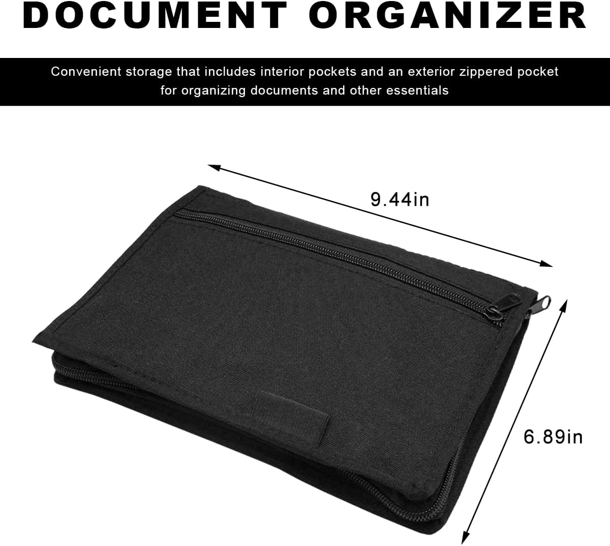 Car Registration Insurance Holder, Multipurpose Glove Box Organizer Car Manual Holder Zippered Case, Vehicle Document Organizer for Essential Gadgets, Driver License, Cards