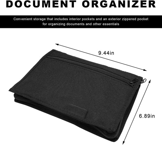 Car Registration Insurance Holder, Multipurpose Glove Box Organizer Car Manual Holder Zippered Case, Vehicle Document Organizer for Essential Gadgets, Driver License, Cards