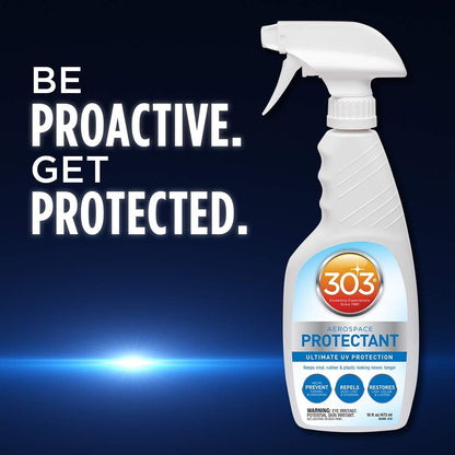 303 Products Aerospace Protectant Spray, UV Protection for Outdoor Surfaces – Protects Vinyl, Plastic & Rubber, Repels Dust & Dirt, Matte Finish, 10 oz