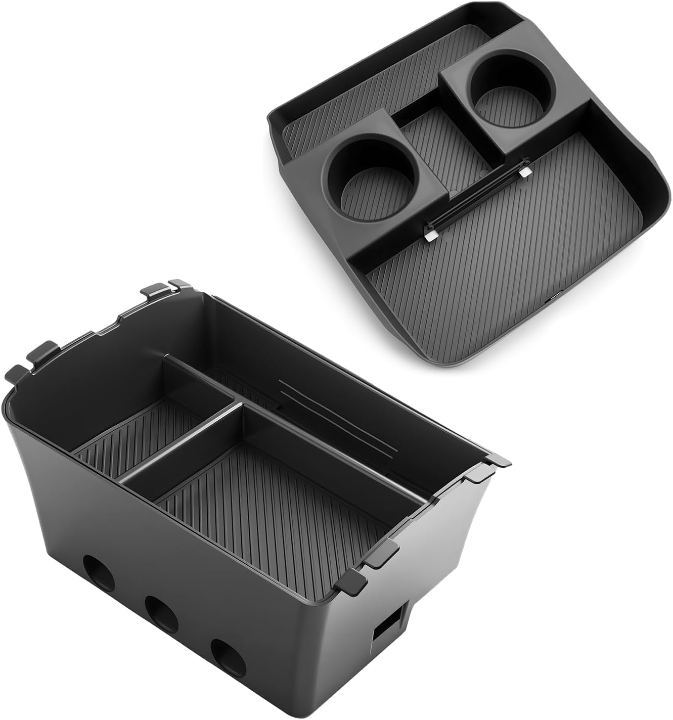 SKTU 2-Pack 2023 2024 2025 2026 Lexu s RX350 Center Console Organizer for 2023-2026 Lexu s RX350/RX450h/RX500h Console Tray 2023 2024 2025 2026 RX350 Accessories with Sunglasses Holder [Double Layers]