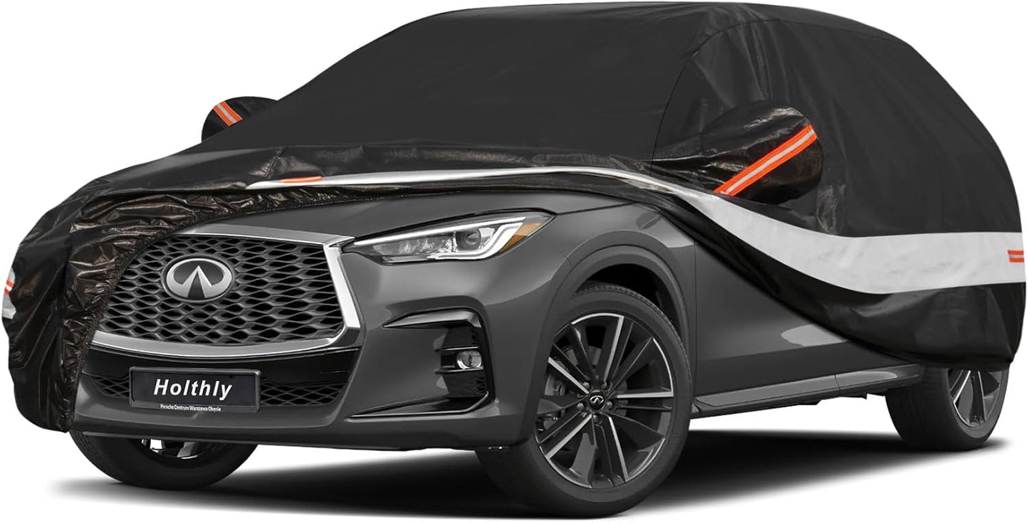10 Layers Car Cover Custom Fit for Mercedes Benz C Class C250 C300 C43 C63 (1993-2026), Waterproof All Weather for Automobiles, Outdoor Full Cover Sun Dust Rain Protection with Cotton. Black - Colors B