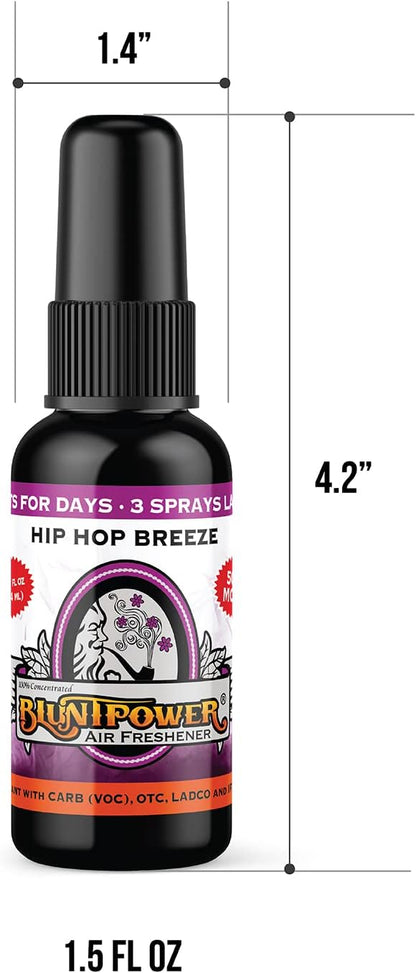 BluntPower (Baby Powder, 1 Pack) Concentrated Air Freshener Spray - Oil-Based Room Diffuser Spray - Long-Lasting Bathroom Scent, Car Freshener & Odor Eliminator - Colors A