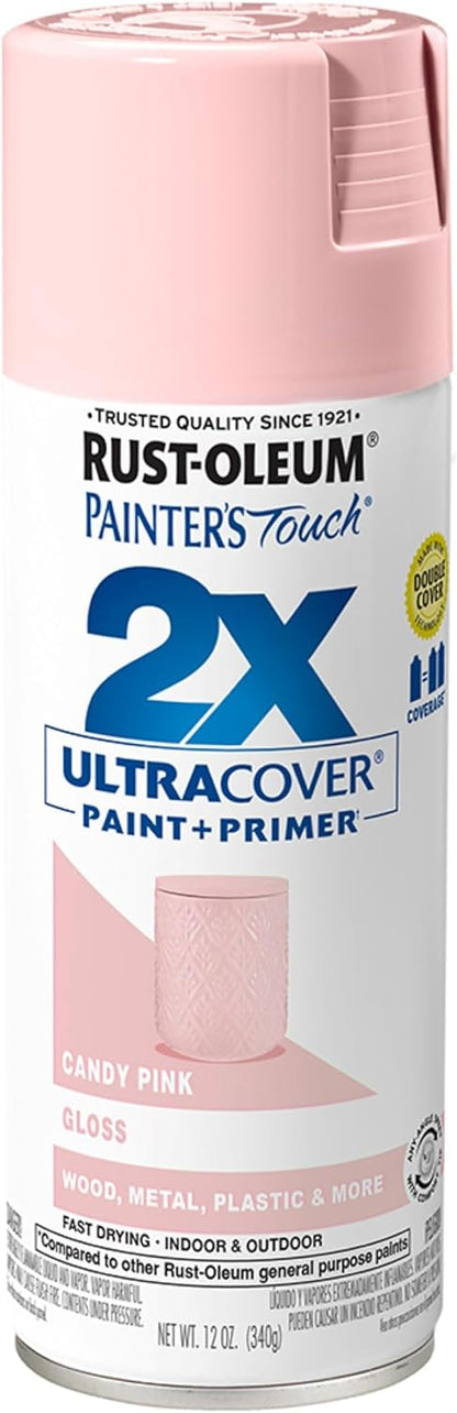 Rust-Oleum 334029 Painter's Touch 2X Ultra Cover Spray Paint, 12 oz, Gloss Clear - Colors C