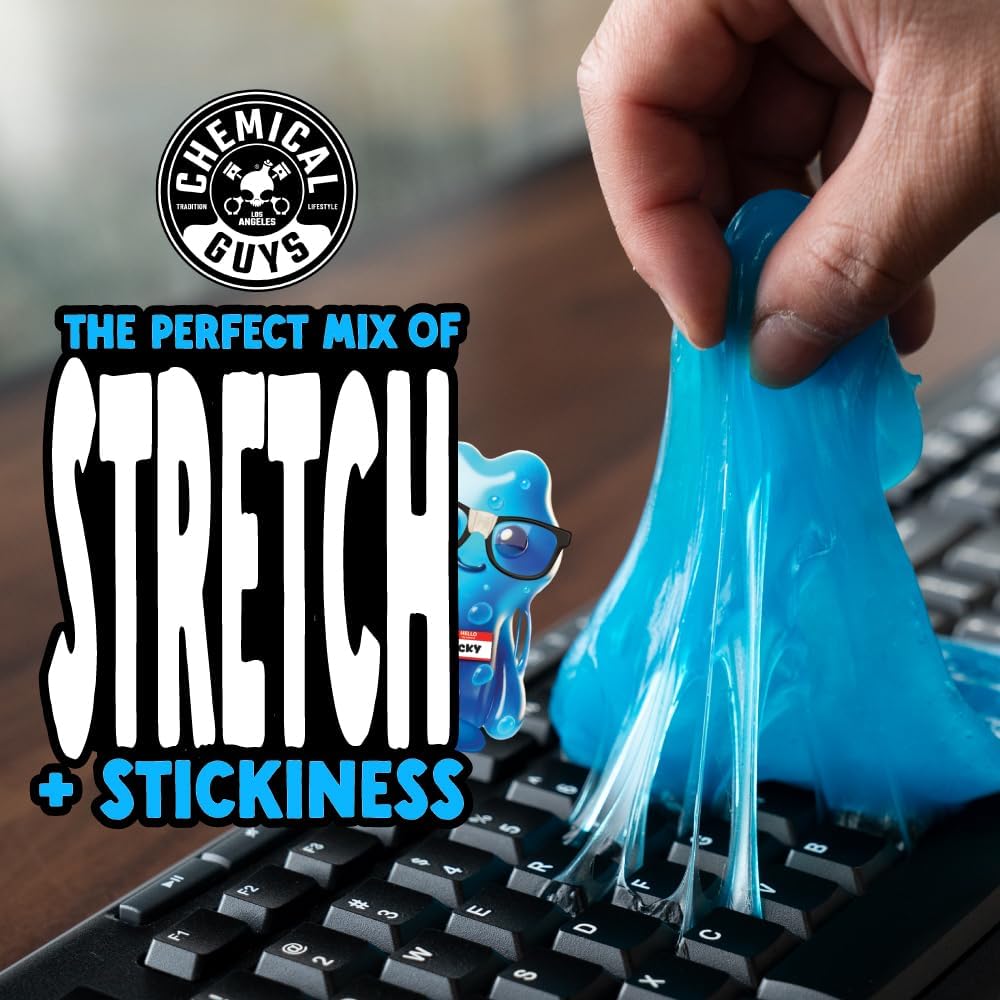 Chemical Guys Sticky Icky Car Cleaning Gel, Green Apple & Sweet Strawberry Scent - Detailing Kit, Car Dust Crevice Cleaner, Slime Auto Air Vent, Cleaning Putty For Keyboard Cleaner (2 Pack) - CJK1002