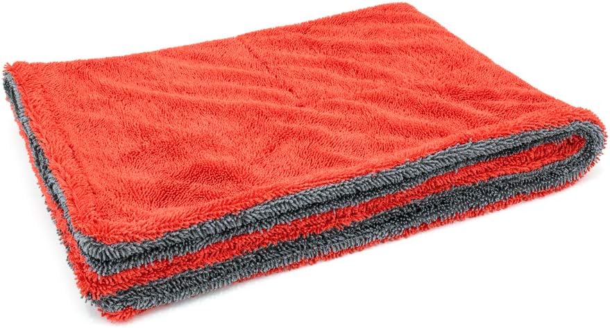 Autofiber Dreadnought Microfiber Towel, Superior Absorbency for Drying Cars, Trucks, and SUVs, Double-Twist Pile and One-Pass Vehicle-Drying Towel - Pack of 1 - Blue/Gray (20 inch x 30 inch)