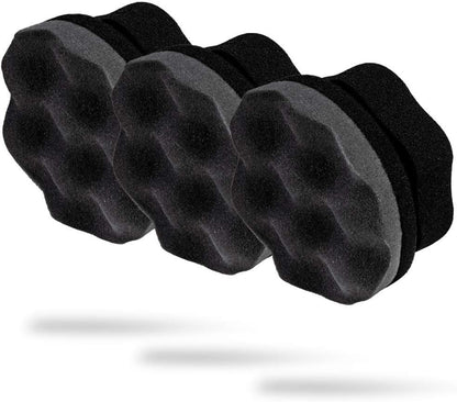 Adam's Polishes Pro Tire Hex Grip Applicator (3 Pack) - Tire Shine Car Detailing Foam Sponge Tool|Car Cleaning Supplies After Car Wash Tire Cleaner | for Vinyl Rubber & Trim Accessories-Wheel Cleaner