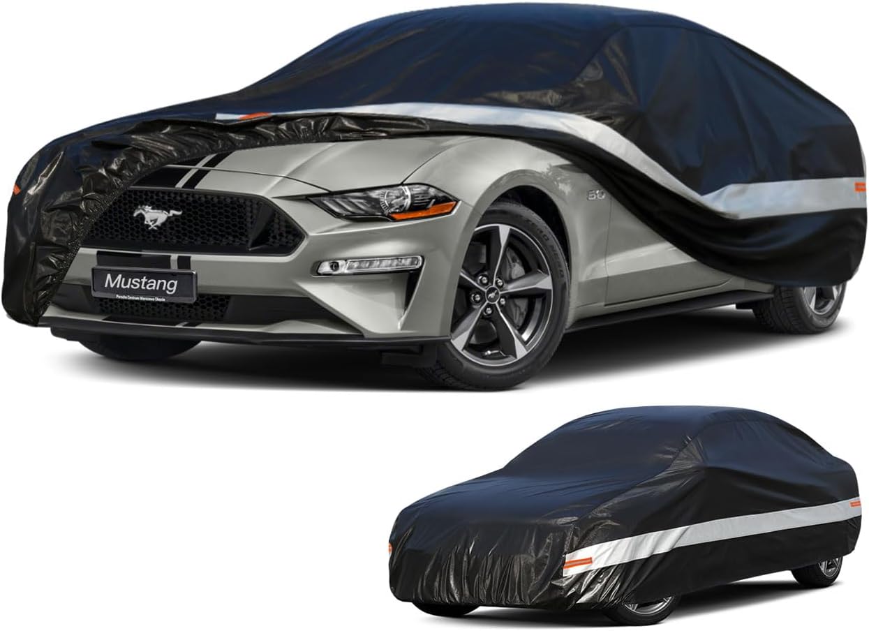 10 Layers Car Cover Custom Fit for Mercedes Benz C Class C250 C300 C43 C63 (1993-2026), Waterproof All Weather for Automobiles, Outdoor Full Cover Sun Dust Rain Protection with Cotton. Black - Colors C