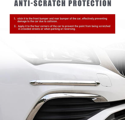 4 PCS Car Bumper Protector Strip, Anti-Scratch Front and Rear Bumper Corner Trim Sticker, Anti-Collision Patch Bumper Guard Strip, Universal Car Accessories for SUV Truck