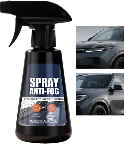 Anti-Fog Windshield Cleaner, 250ml Rainproof Spray and Mirror Defogger for Car, Truck, Daily Commute, Outdoor, Winter, Morning, Highway, Garage